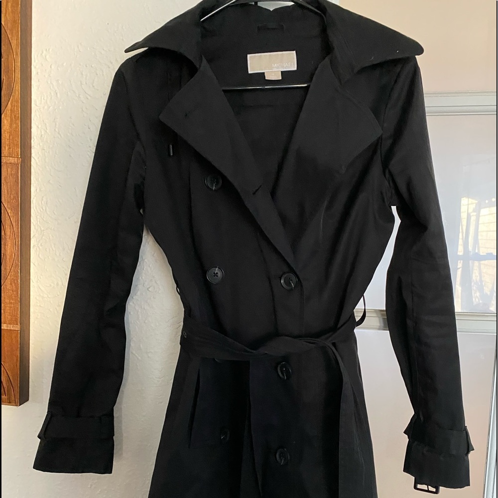 Michael Kors Jacket  XS Black Rain Trench Pea Coat